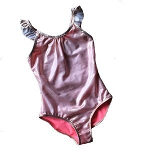 Cat & Jack Metallic Pink One Piece Swim Suit L
